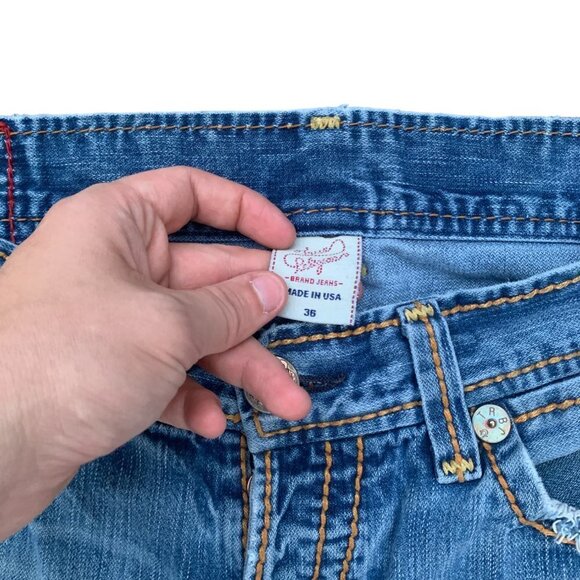 Vintage True Religion Jeans Size 36 BILLY GIANT BIG T Blue - Picture 7 of 8